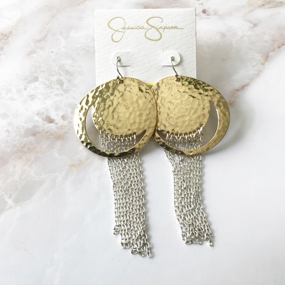 Jessica Simpson Chain Drop Earrings